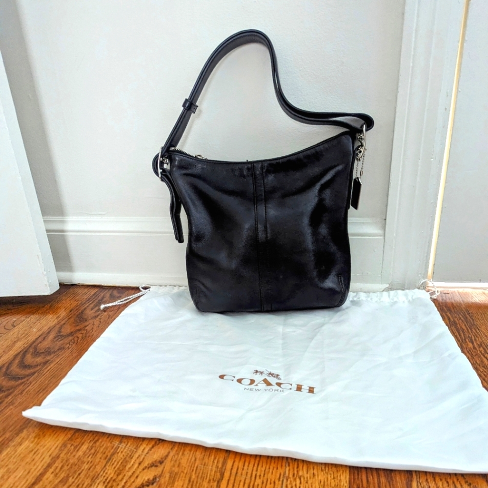 Classic black Coach New York purse